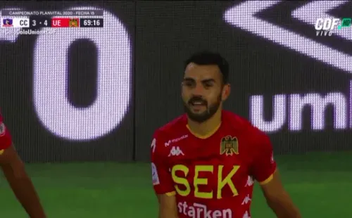 Cuarto gol de Unión Española (Pantallazo)