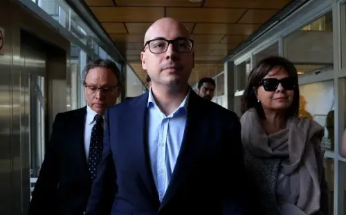 Nicolás López en el Centro de Justicia.(Foto: UNO)