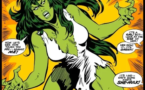 “She-Hulk” fue creada por Stan Lee y John Buscema, apareciendo por primera vez en los cómics en febrero de 1980.