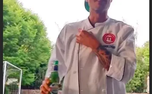 Marcelo Marocchino en el carrete de Pamela Díaz, para festejar a José Miguel Viñuela.