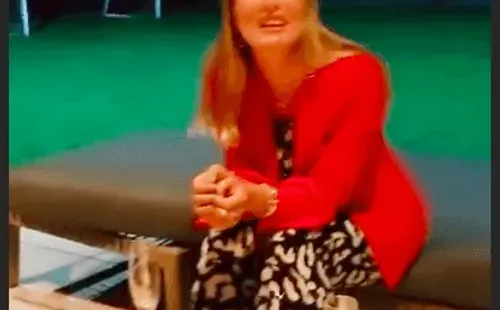 Kika Silva en el carrete de Pamela Díaz, para festejar a José Miguel Viñuela.