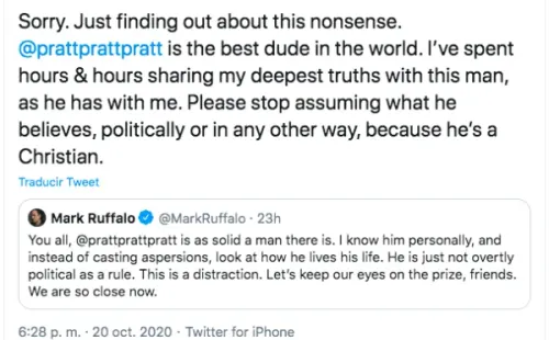 El sentido de tuit de James Gunn sobre Chris Pratt.