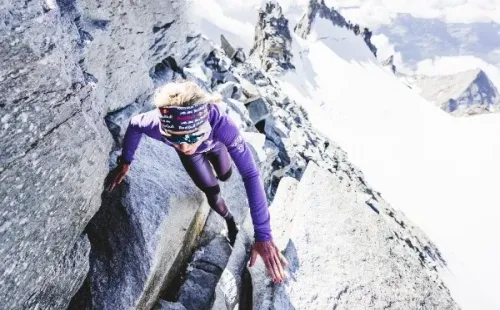 Fernanda Maciel logró escalar el Gran Paradiso y El Cervino en un mismo día, y así lo refleja en esta producción de Red Bull. | Foto: Red Bull Content Pool.