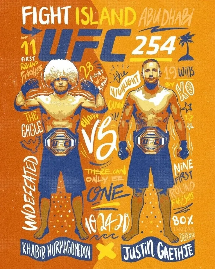 Afiche oficial Khabib vs Goetje