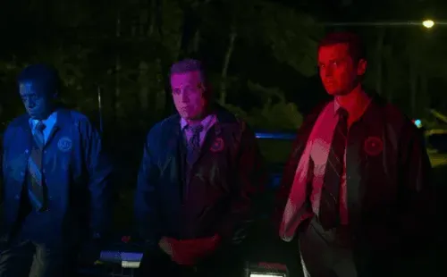 Una de las escenas en la segunda temporada de “Mindhunter”, cuando investigan los infamemente famosos asesinatos de Atlanta en los setentas.