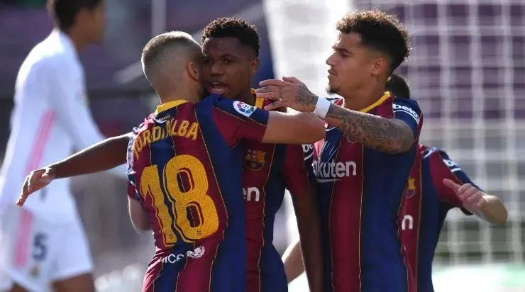 Gran jugada colectiva que finaliza el joven delantero blaugrana. Foto: Getty Images