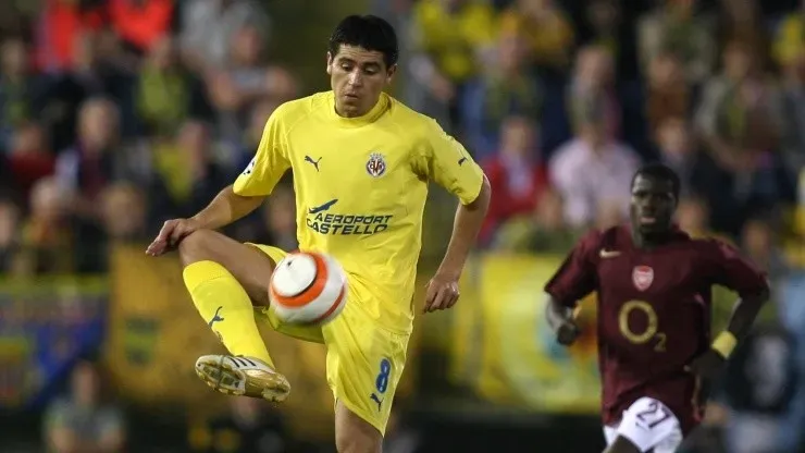 Juan Román Riquelme y Manuel Pellegrini