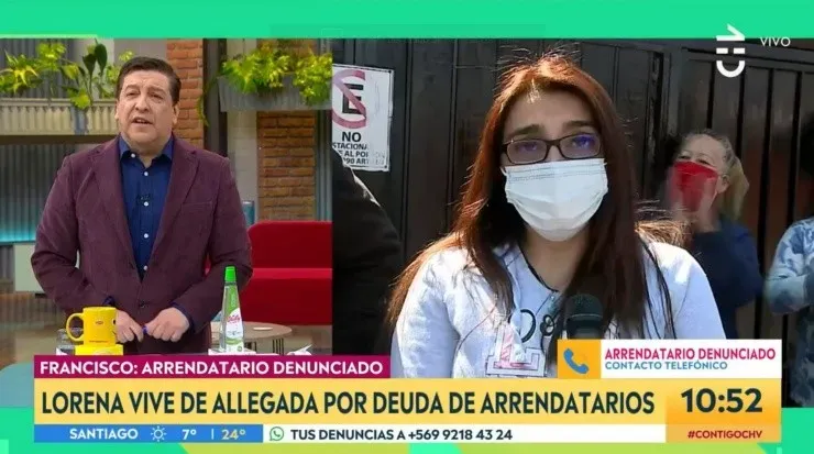El inicio de la conversación entre Julio César Rodríguez y Lorena, en “Contigo en la Mañana”.