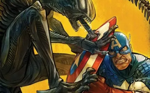 Captain America#27 — Marvel vs. Alien por Ivan Shavrin