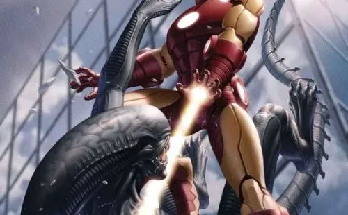 Iron Man#5 — Marvel vs. Alien por Junggeun Yoon
