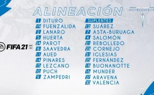 Así alineó la Católica en el estreno por Copa Sudamericana.