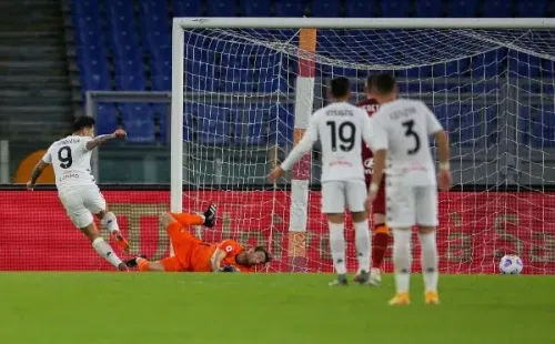 Gianluca Lapadula lleva dos goles con la camiseta del Benevento en la Serie A esta temporada. Foto: Getty Images