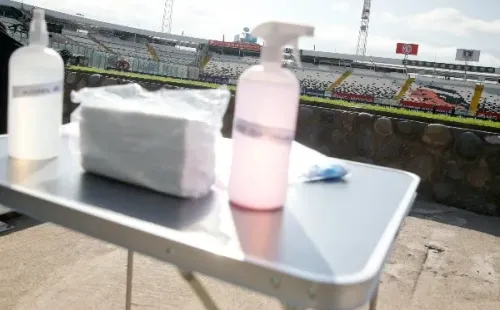 El estadio Monumental vacío en medio del suspendido duelo entre Colo Colo y Antofagasta.
