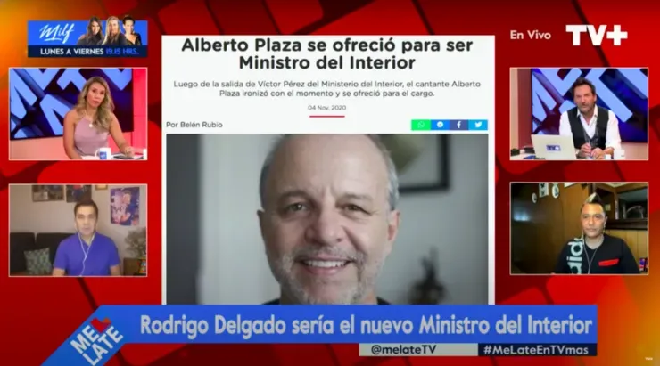 El momento en que “Me Late”, con Cecilia Gutiérrez en su panel, conversaron sobre Alberto Plaza.