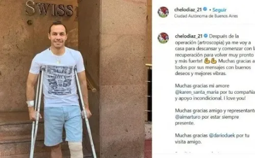 Marcelo Díaz ya se operó una rodilla en 2018.