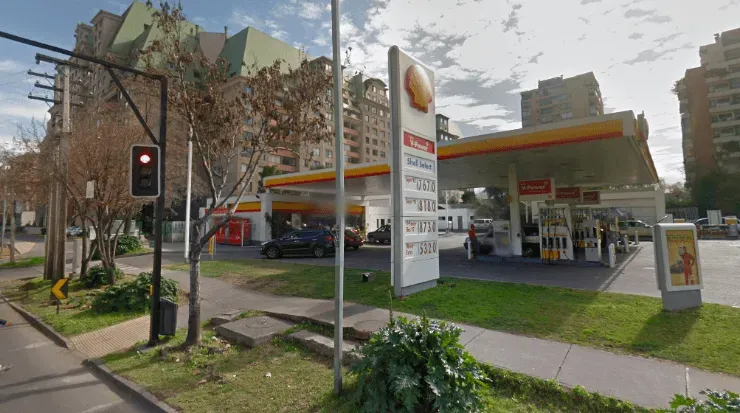 La bomba de bencina donde ocurrió el incidente protagonizado por Nicole “Luli” Moreno.