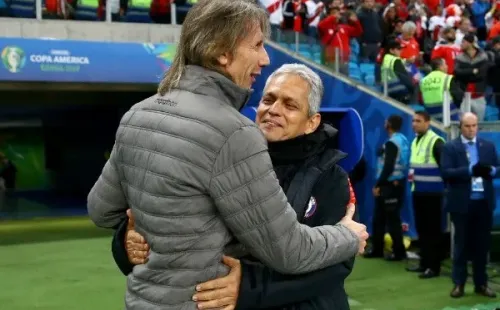Ricardo Gareca alabó a la selección chilena y a Reinaldo Rueda en la previa del Chile – Perú. Foto: Getty Images