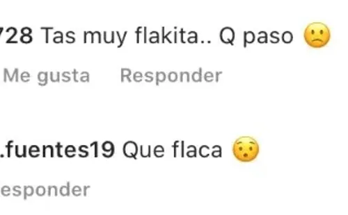 Los comentarios que recibio Mariana DiGirólamo en su Instagram.(2)