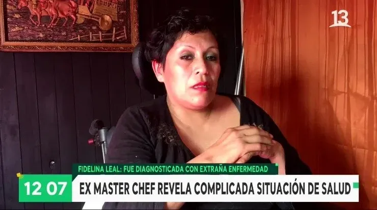 La ex “Masterchef Chile” Fidelina Leal en la nota de “Bienvenidos”.