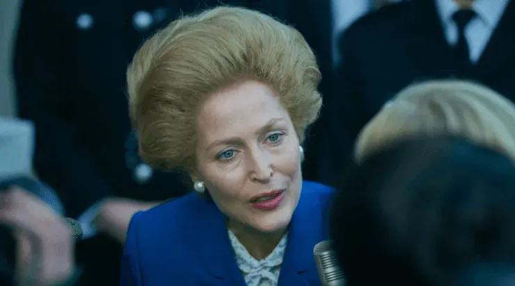 “The Crown”: Gillian Anderson convertida en Margaret Tatcher.