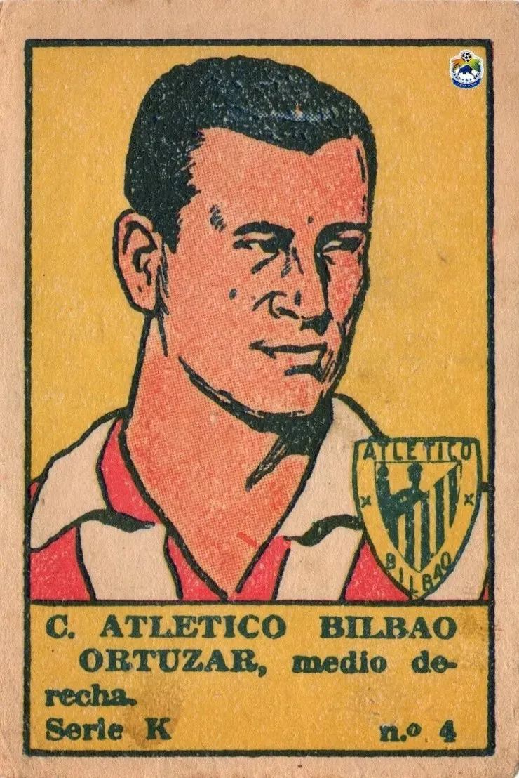 Higinio Ortúzar fue el primer jugador chileno que jugó en la Liga Española. |Foto: Futbolistas chilenos en álbumnes extranjeros.
