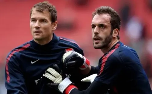 Lehmann perdió la titularidad ante Almunia y luchó con fuerza para recuperarla.