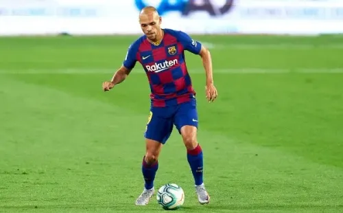 Martin Braithwaite no ha tenido el rendimiento esperado en el Barcelona y todo apunta a su salida. El Leeds United de Marcelo Bielsa lo tiene en la mira. Foto: Getty Images