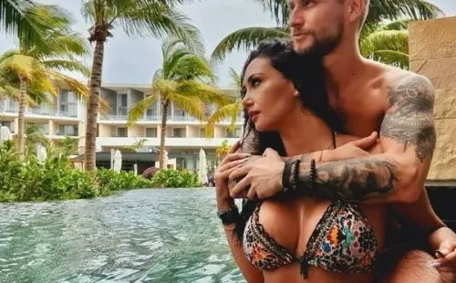 Pamela Díaz y Jean Philippe Cretton en uno de sus últimos días de su viaje al Caribe.