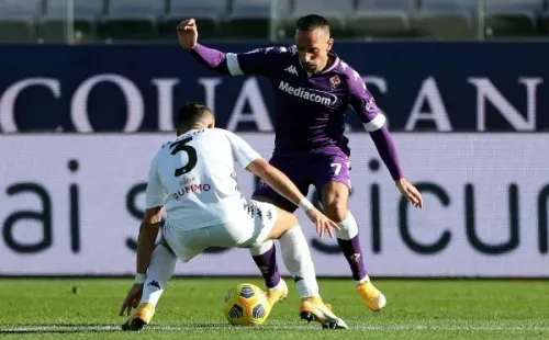 Franck Ribery fue el más peligroso de la Fiorentina, pero debió ser reemplazado al final del primer tiempo por lesión. Foto: Getty Images