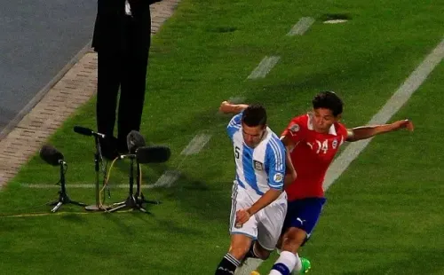 Alejandro Sabella en el Chile-Argentina de 2012.