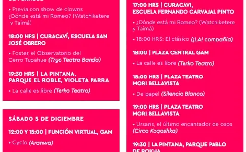 La programación de FAMFEST 2020.(1)