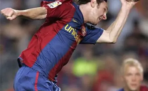 Messi y su gol con la mano a ESpanyol.