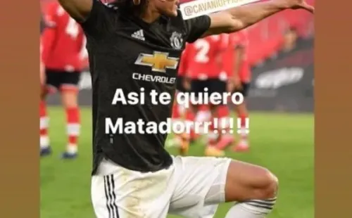 Cavani respondió cariñosamente a la publicación de un amigo, con una frase que la FA consideró racista.