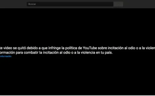 Así luce el link donde estaba el video de Patricia Maldonado y Marcelo Chino Ríos.