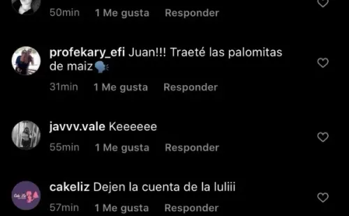 Los comentarios de seguidores de Nicole Luli Moreno en Instagram.(3)