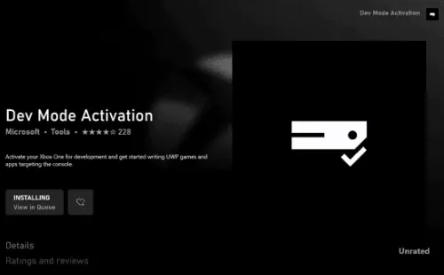 Modo desarrollador de Xbox