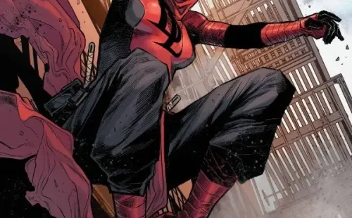 Elektra convertida en Daredevil, en el #25 del actual arco de los cómics.