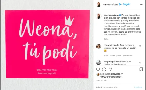 La publicación de Carmentuitera en reacción al artículo de revista Paula.