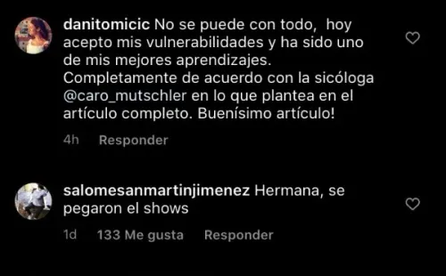 Algunas de las seguidoras de Carmen Tuitera que llegaron a comentar en el Instagram de la Revista Paula.(1)