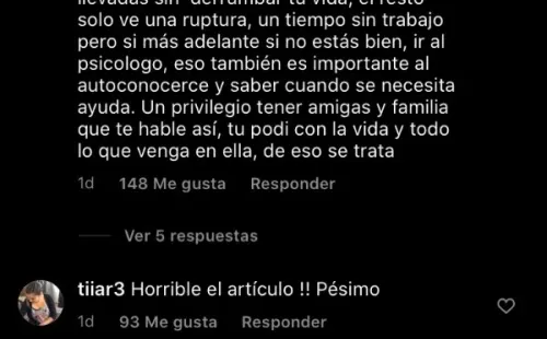 Algunas de las seguidoras de Carmen Tuitera que llegaron a comentar en el Instagram de la Revista Paula.(2)