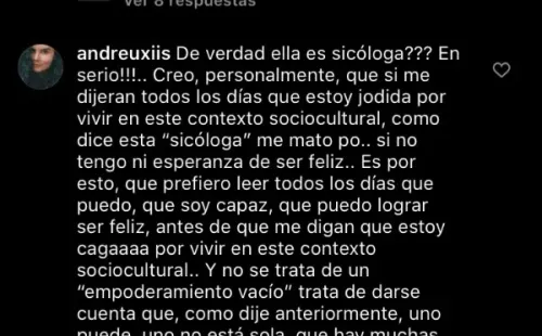 Algunas de las seguidoras de Carmen Tuitera que llegaron a comentar en el Instagram de la Revista Paula.(3)
