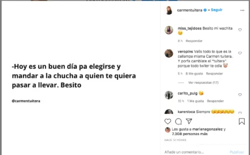 Una nueva frase de Carmen Tuitera.