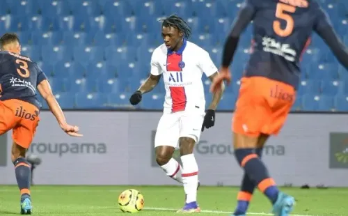 Moise Kean anotó un golazo para el PSG en el triunfo ante Montpellier. Foto: Getty Images