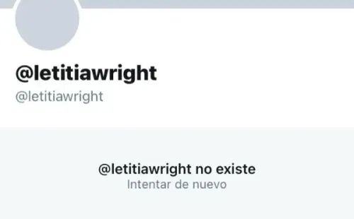 Letitia Wright borró su cuenta de Twitter