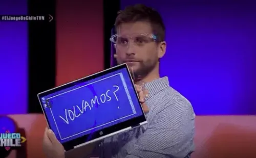 Jean Philippe Cretton pidiendo disculpas a Pamela Díaz en El Juego de Chile.