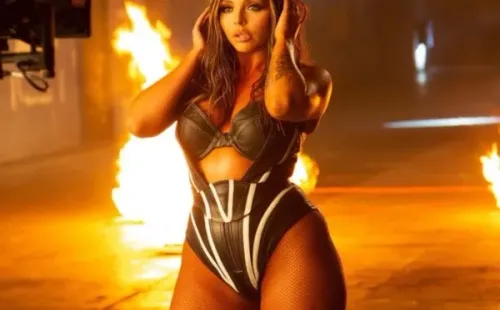 Jesy Nelson en la grabación de uno de los videos de Little Mix.