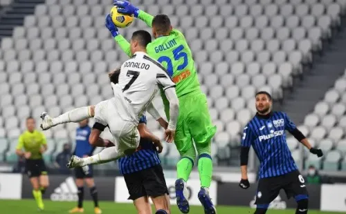 Pierluigi Gollini fue la gran figura del partido. El arquero estuvo notable para evitar los goles de la Juventus y hasta le atajó un penal a Cristiano Ronaldo. Foto: Getty Images