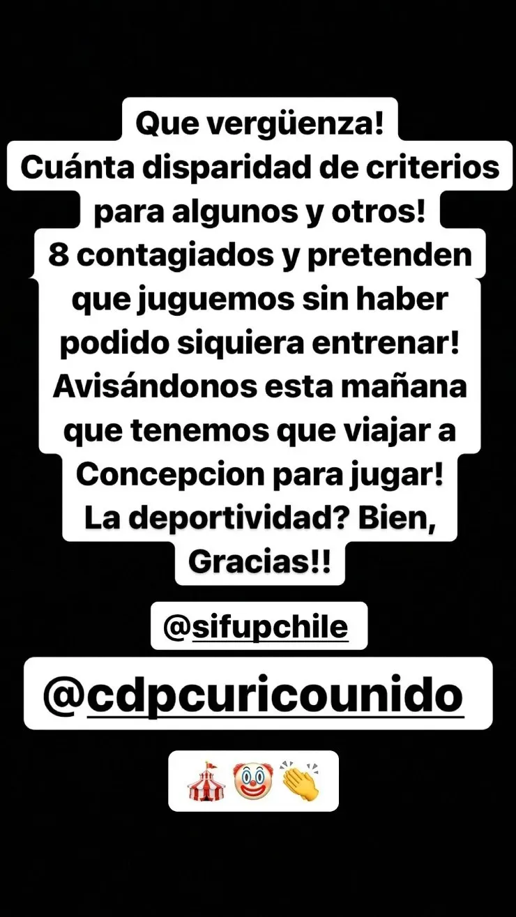 Reclamo de Curicó Unido a la ANFP