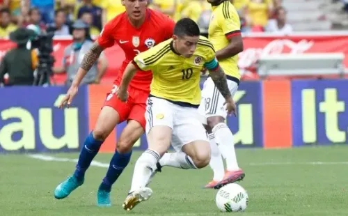 10 de Noviembre del 2016/BARRANQUILLA durante el partido valido por la undecima fecha de las eliminatorias rumbo al mundial Rusia 2018, disputado entre las selecciones de Colombia vs Chile, jugado en el Estadio Roberto Melendez.FOTO: PABLO VERA LISPERGUER/AGENCIAUNO