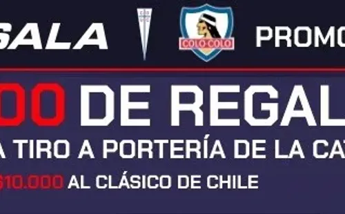 Una promoción especial tiene Betsala para el clásico de Universidad Católica vs Colo Colo. ¿Te la juegas? | Foto: Betsala.
